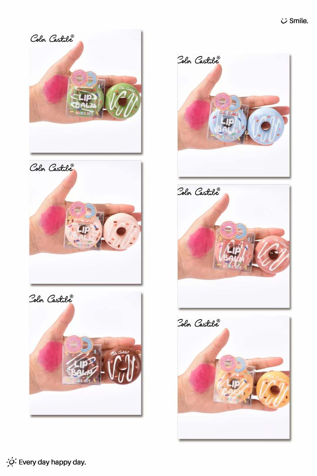 Donut Lip Gloss, Cute Doughnut Design Lip Blam, Makeup Travel Lip Balm Donut Lip Gloss, Cute Doughnut Design Lip Blam, Makeup Travel Lip Balm